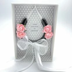 Kitted Out Wedding Good Luck Gift Lucky Real Pony Horseshoe Decorated With Pink Flowers Wedding, Engagement, Anniversary