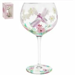Lesser & Pavey Lynsey Johnstone Handpainted Dragonfly Gin Glass Gin Glasses