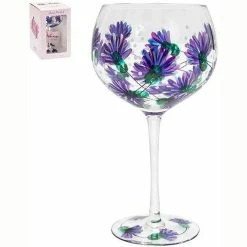 Lesser & Pavey Lynsey Johnstone Handpainted Thistle Gin Glass Gin Glasses
