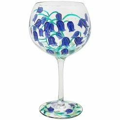 Lesser & Pavey Lynsey Johnstone Handpainted Bluebell Flowers Gin Glass