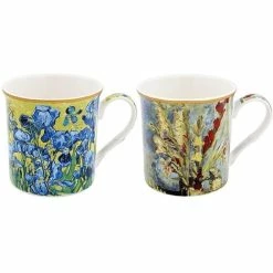 Lesser & Pavey Vincent Van Gogh Set Of 2 China Mugs Leonardo Collection