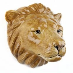 Quail Ceramics Lion Wall Vase