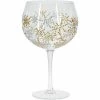 Joe Davies Sunny By Sue Hand Decorated Gold & Silver Snowflake Gin Glass