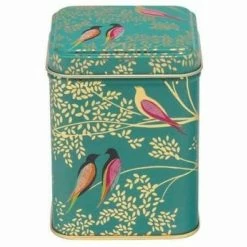 Elite Tins Sara Mller Birds Green Storage Tin