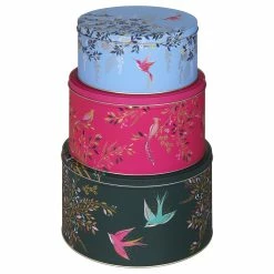 Elite Tins Sara Miller Chelsea Bird Set Of 3 Cake Tins