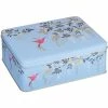 New 😀 Elite Tins Sara Miller Blue Chelsea Bird Deep Rectangular Tin 😉 2 Elite Tins Sara Miller Blue Chelsea Bird Deep Rectangular Tin