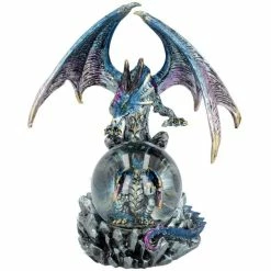 Nemesis Now Blue Dragon Snowglobe Ornament Azul Oracle Figurine