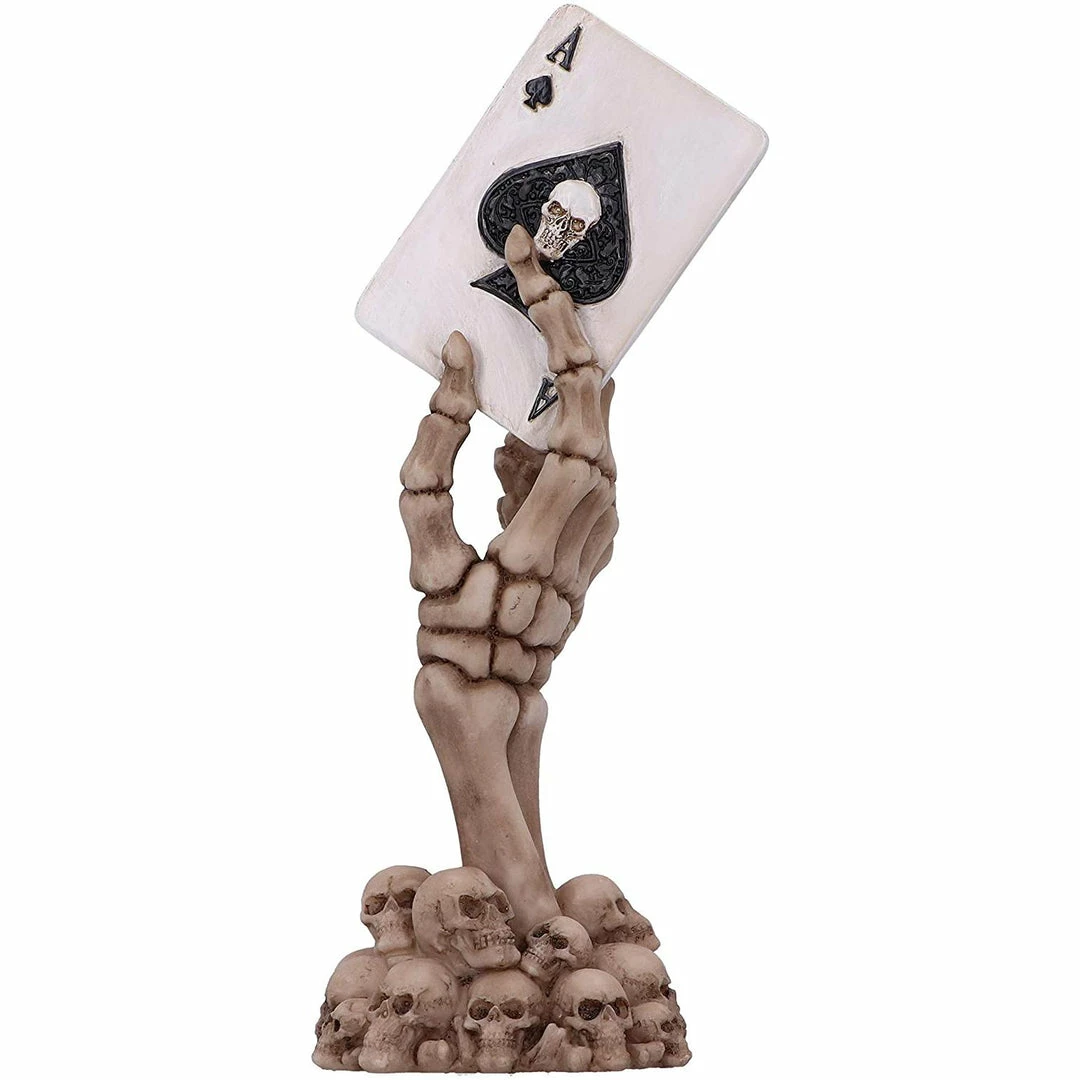Hot Sale 💯 Nemesis Now Ace Up Your Sleeve Skeleton Hand With Ace Of Spades Card Figure ⭐ 3 Nemesis Now Ace Up Your Sleeve Skeleton Hand With Ace Of Spades Card Figure