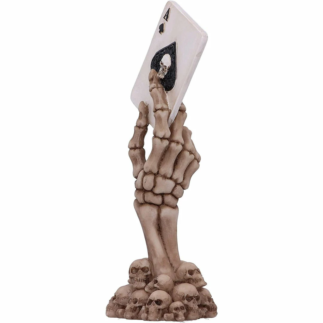 Hot Sale 💯 Nemesis Now Ace Up Your Sleeve Skeleton Hand With Ace Of Spades Card Figure ⭐ 4 Nemesis Now Ace Up Your Sleeve Skeleton Hand With Ace Of Spades Card Figure