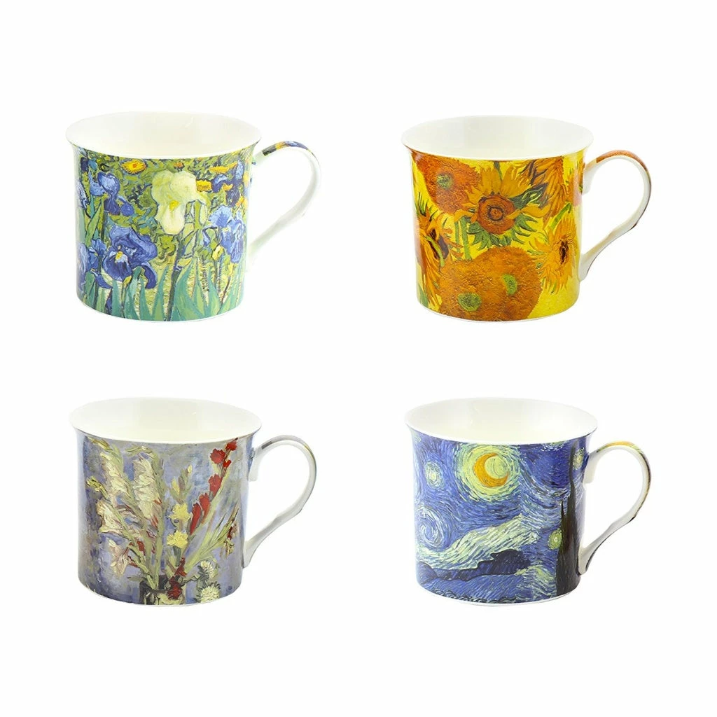 Hot Sale β€οΈ Joe Davies Vincent Van Gogh Set Of 4 China Mugs π 4 Joe Davies Vincent Van Gogh Set Of 4 China Mugs