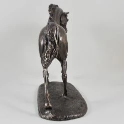 Fiesta Studios Horse Figure Signed Harriet Glen Cold Cast Bronze Cantering Arabian