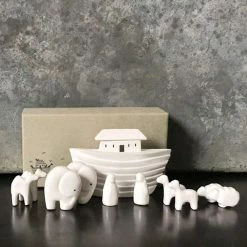 East Of India Little Porcelain Noah's Ark Set