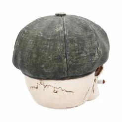 New 🌟 Boss Skull Figurine With Flatcap By Nemesis Now 🤩 14 Boss Skull Figurine With Flatcap By Nemesis Now