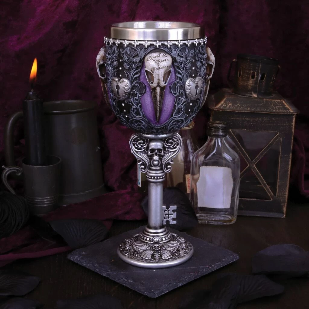 Promo π Edgar's Raven Goblet By Nemesis Now Raven Skull Cup β 6 Edgar's Raven Goblet By Nemesis Now Raven Skull Cup