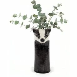 Quail Ceramics Badger Flower Vase