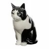 Quail Ceramics Barney Black & White Cat Large Flower Vase