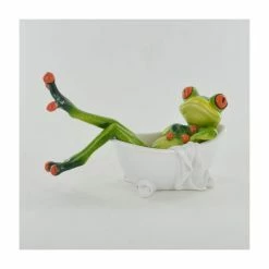Fiesta Studios Comical Frogs In Bath Tub Small Resin Figurine