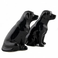 Quail Ceramics Black Labrador Salt & Pepper Shakers