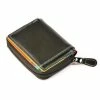Small Leather Black & Multi Coloured Purse Graffiti Range By Golunski