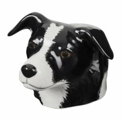Quail Ceramics Border Collie Face Egg Cup