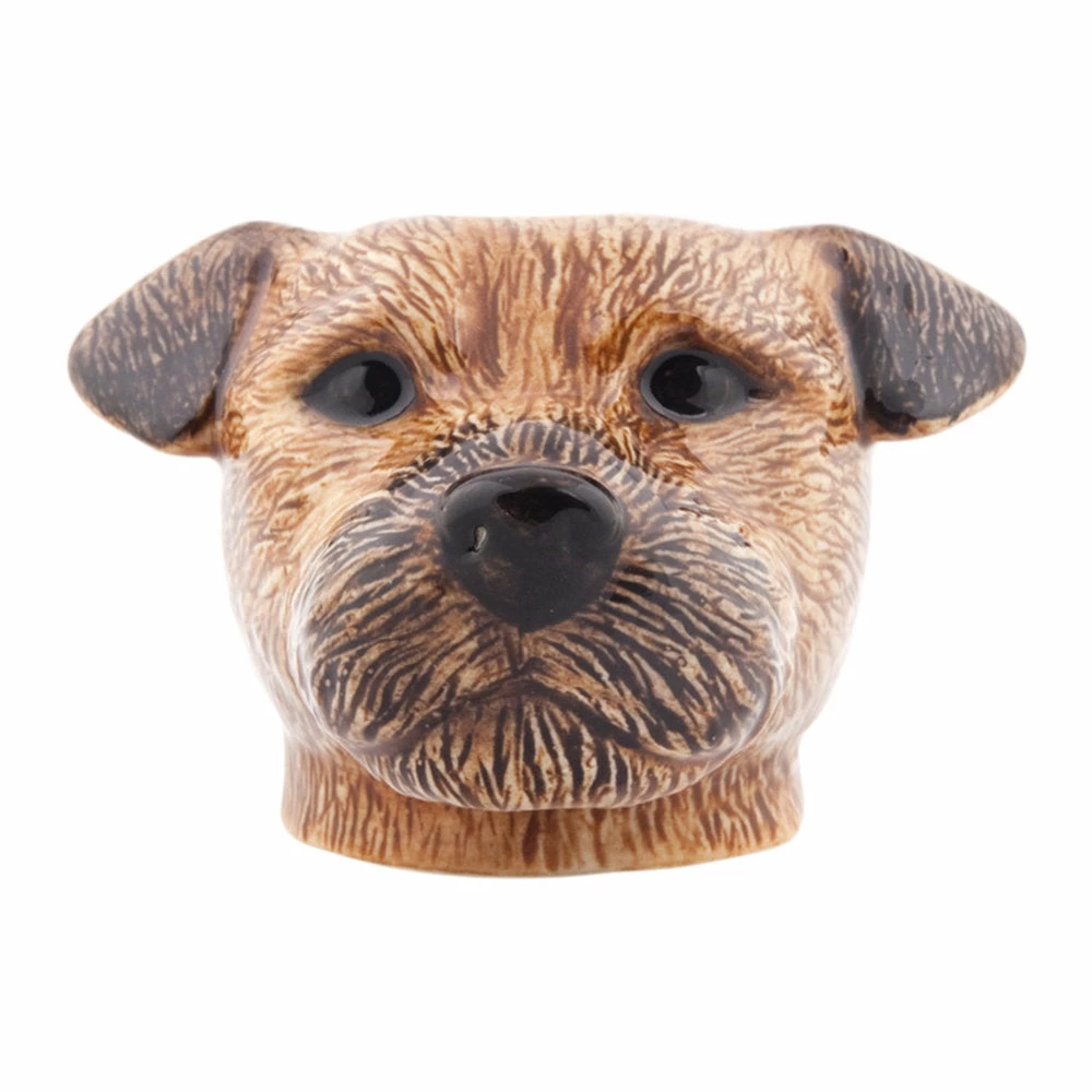 Promo ๐ Quail Ceramics Border Terrier Face Egg Cup ๐ 3 Quail Ceramics Border Terrier Face Egg Cup