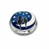 Sea Gems Black Cat & Moon Design Enamel & Silver Plated Pill Box