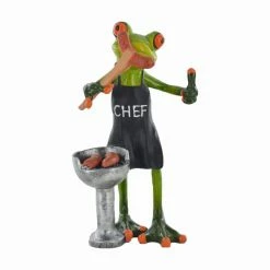 Fiesta Studios Comical Frogs BBQ Chef Small Resin Figurine