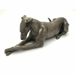 Frith Sculptures Frith - Chester Lurcher Thinking Dog Sculpture By Harriet Dunn