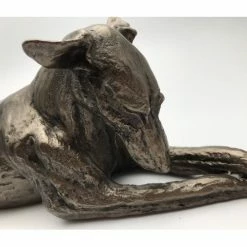Frith Sculptures Frith - Chester Lurcher Thinking Dog Sculpture By Harriet Dunn