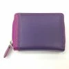Small Leather Purse In Purple Graffiti Range By Golunski