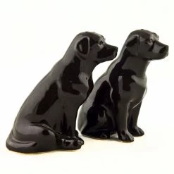 Quail Ceramics Chocolate Brown Labrador Salt & Pepper Shakers