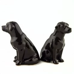Quail Ceramics Chocolate Brown Labrador Salt & Pepper Shakers