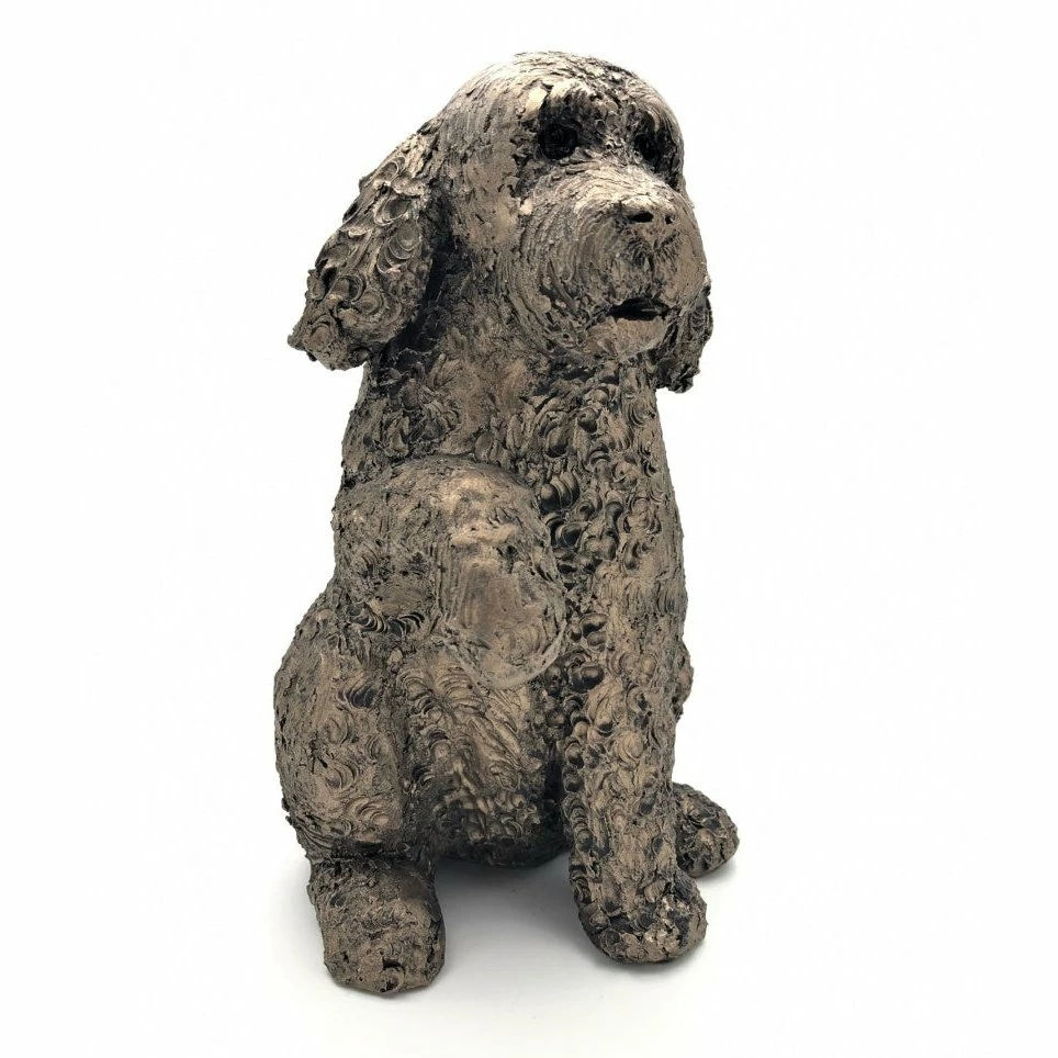 Outlet β Frith Cockapoo Clover With Paw Up Figure In Cold Cast Bronze Made In UK π 5 Frith Cockapoo Clover With Paw Up Figure In Cold Cast Bronze Made In UK