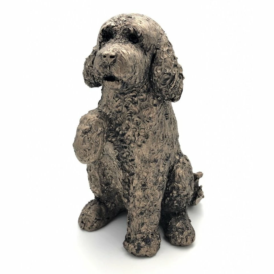 Outlet β Frith Cockapoo Clover With Paw Up Figure In Cold Cast Bronze Made In UK π 3 Frith Cockapoo Clover With Paw Up Figure In Cold Cast Bronze Made In UK