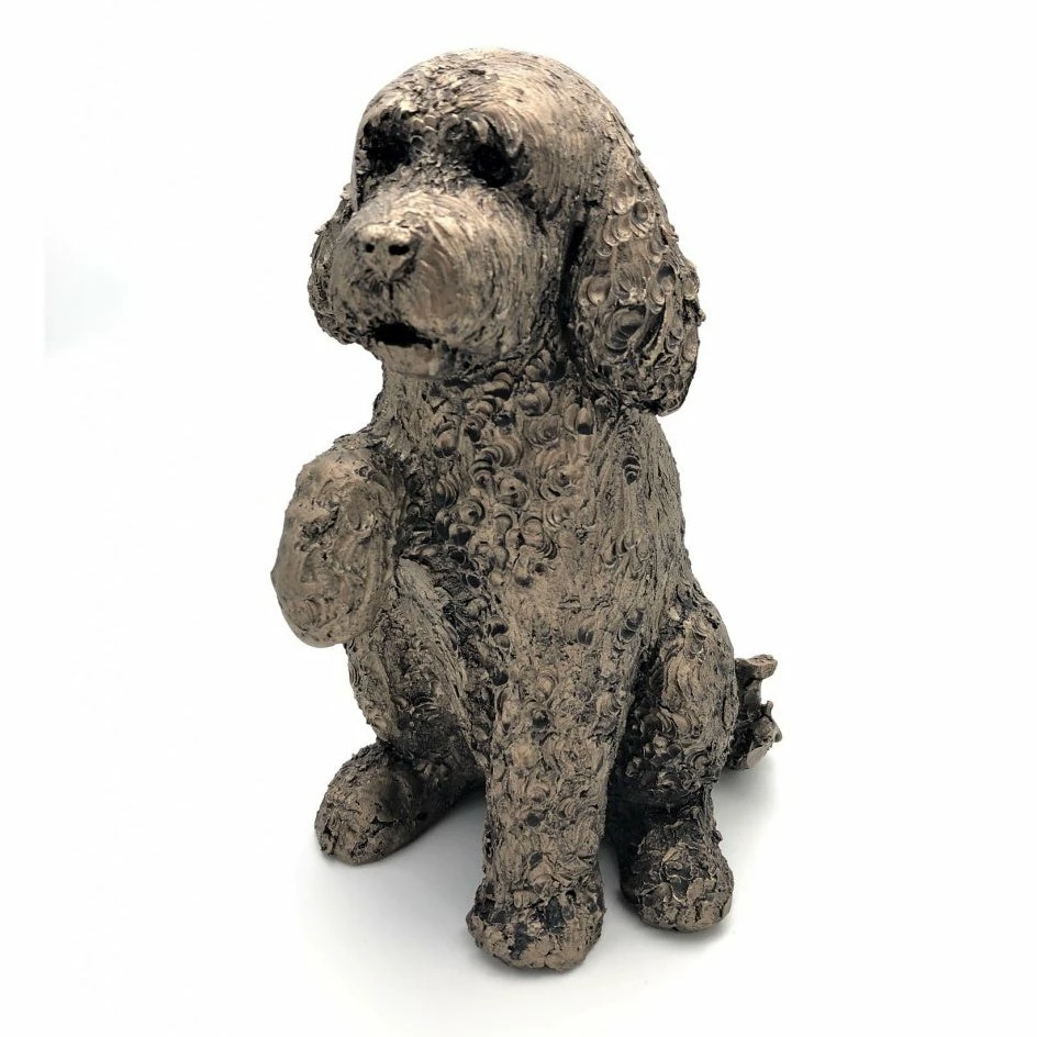Outlet β Frith Cockapoo Clover With Paw Up Figure In Cold Cast Bronze Made In UK π 4 Frith Cockapoo Clover With Paw Up Figure In Cold Cast Bronze Made In UK