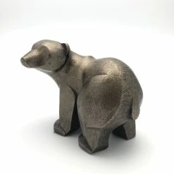 Frith Sculptures Frith Polar Bear Cub In Cold Cast Bronze Art Doco Style Made In UK