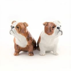 Quail Ceramics English Bulldog Salt & Pepper Shakers
