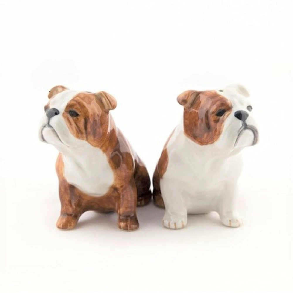 Cheapest ๐ Quail Ceramics English Bulldog Salt & Pepper Shakers ๐ 3 Quail Ceramics English Bulldog Salt & Pepper Shakers