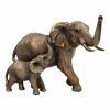 Joe Davies Elephants Sculpture Mother And Calf In Resin With Bronze Finish By Reflections Shudehill Giftware