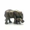 Fiesta Studios Mother And Calf Elephants In Cold Cast Bronze