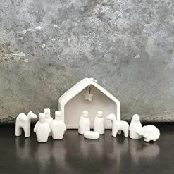 East Of India Little Porcelain Nativity Set