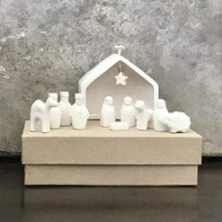 East Of India Little Porcelain Nativity Set