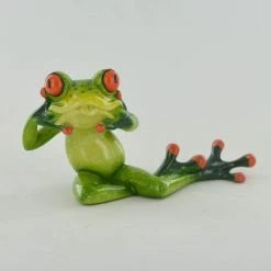 Fiesta Studios Comical Frogs Pulling A Face Frog Small Resin Figurine