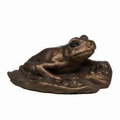 Frith - Ferdinand Frog On A Leaf Sculpture By Wendy Harrison