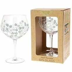 Joe Davies Sunny By Sue Hand Decorated Forget Me Not Flowers Large Gin Glass
