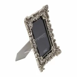 Widdop Photo Frames Antique Silver Floral Resin 4 X 6 Inch Photo Frame With Crystal Detail