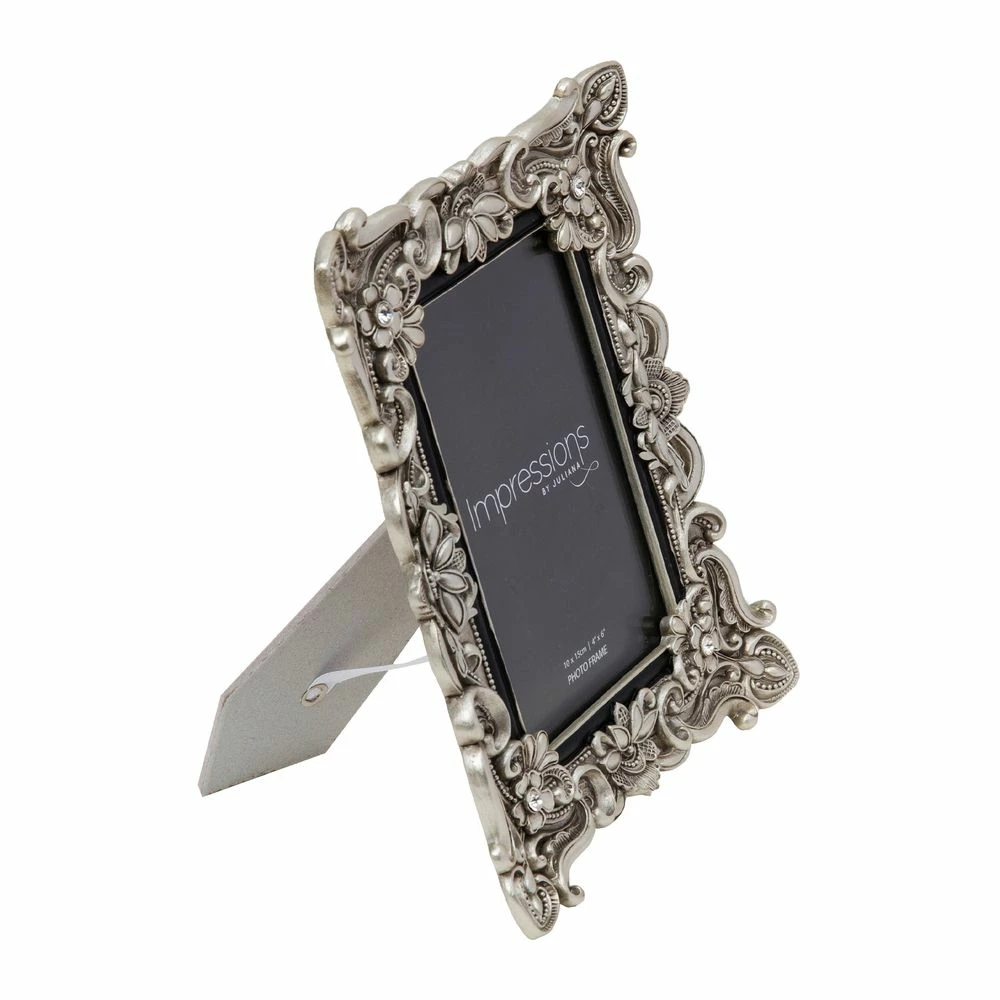 Top 10 π€© Widdop Photo Frames Antique Silver Floral Resin 4 X 6 Inch Photo Frame With Crystal Detail π 4 Widdop Photo Frames Antique Silver Floral Resin 4 X 6 Inch Photo Frame With Crystal Detail