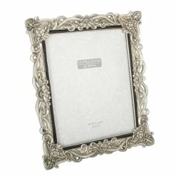 Widdop Antique Silver Floral Resin 8 X 10 Inch Photo Frame With Crystal Detail Photo Frames