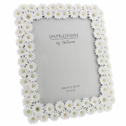 Widdop White Floral Daisy Photo Frame With Crystal Detail 8 X 10 Photo