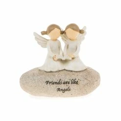 Joe Davies Friends Are Like Angels Sentimental Pebble Figure